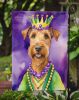 Irish Terrier King of Mardi Gras Garden Flag Mailbox Flag Decorative Yard Flag Banner Outside Patio Artwork Yard Flower Beds, Garden Size, Multicolor