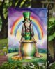 Afghan Hound St Patrick's Day Garden Flag Mailbox Flag Decorative Yard Flag Banner Outside Patio Artwork Yard Flower Beds, Garden Size, Multicolor
