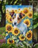 Jack Russell Terrier in Sunflowers Garden Flag Mailbox Flag Decorative Yard Flag Banner Outside Patio Artwork Yard Flower Beds, Garden Size