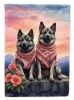 Norwegian Elkhound Two Hearts Garden Flag Mailbox Flag Decorative Yard Flag Banner Outside Patio Artwork Yard Flower Beds, Garden Size, Multicolor