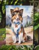 Sheltie Cowboy Welcome Garden Flag Mailbox Flag Decorative Yard Flag Banner Outside Patio Artwork Yard Flower Beds, Garden Size, Multicolor