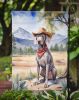 Weimaraner Cowboy Welcome Garden Flag Mailbox Flag Decorative Yard Flag Banner Outside Patio Artwork Yard Flower Beds, Garden Size, Multicolor