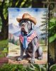Neapolitan Mastiff Cowboy Welcome Garden Flag Mailbox Flag Decorative Yard Flag Banner Outside Patio Artwork Yard Flower Beds, Garden Size, Multicolor