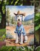 Bedlington Terrier Cowboy Welcome Garden Flag Mailbox Flag Decorative Yard Flag Banner Outside Patio Artwork Yard Flower Beds, Garden Size, Multicolor