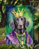 Flat-Coated Retriever King of Mardi Gras Garden Flag Mailbox Flag Decorative Yard Flag Banner Outside Patio Artwork Yard Flower Beds, Garden Size