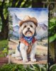 Lhasa Apso Cowboy Welcome Garden Flag Mailbox Flag Decorative Yard Flag Banner Outside Patio Artwork Yard Flower Beds, Garden Size, Multicolor