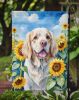 Clumber Spaniel in Sunflowers Garden Flag Mailbox Flag Decorative Yard Flag Banner Outside Patio Artwork Yard Flower Beds, Garden Size, Multicolor