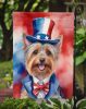 Silky Terrier Patriotic American Garden Flag Mailbox Flag Decorative Yard Flag Banner Outside Patio Artwork Yard Flower Beds, Garden Size, Multicolor