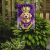 Golden Retriever King of Mardi Gras Garden Flag Mailbox Flag Decorative Yard Flag Banner Outside Patio Artwork Yard Flower Beds, Garden Size