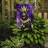 Black German Shepherd King of Mardi Gras Garden Flag Mailbox Flag Decorative Yard Flag Banner Outside Patio Artwork Yard Flower Beds, Garden Size