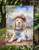 Clumber Spaniel Cowboy Welcome Garden Flag Mailbox Flag Decorative Yard Flag Banner Outside Patio Artwork Yard Flower Beds, Garden Size, Multicolor