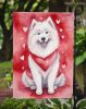 Samoyed My Valentine Garden Flag Mailbox Flag Decorative Yard Flag Banner Outside Patio Artwork Yard Flower Beds, Garden Size, Multicolor