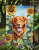Nova Scotia Duck Toller in Sunflowers Garden Flag Mailbox Flag Decorative Yard Flag Banner Outside Patio Artwork Yard Flower Beds, Garden Size
