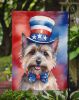 Cairn Terrier Patriotic American Garden Flag Mailbox Flag Decorative Yard Flag Banner Outside Patio Artwork Yard Flower Beds, Garden Size, Multicolor
