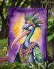 Pelican Mardi Gras Garden Flag Mailbox Flag Decorative Yard Flag Banner Outside Patio Artwork Yard Flower Beds, Garden Size, Multicolor