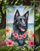 Belgian Sheepdog Luau Garden Flag Mailbox Flag Decorative Yard Flag Banner Outside Patio Artwork Yard Flower Beds, Garden Size, Multicolor