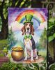 American English Coonhound St Patrick's Day Garden Flag Mailbox Flag Decorative Yard Flag Banner Outside Patio Artwork Yard Flower Beds, Garden Size