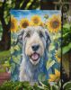 Irish Wolfhound in Sunflowers Garden Flag Mailbox Flag Decorative Yard Flag Banner Outside Patio Artwork Yard Flower Beds, Garden Size, Multicolor
