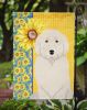Summer Sunflowers Great Pyrenees Garden Flag Mailbox Flag Decorative Yard Flag Banner Outside Patio Artwork Yard Flower Beds, Garden Size, Multicolor