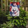 Samoyed Patriotic American Garden Flag Mailbox Flag Decorative Yard Flag Banner Outside Patio Artwork Yard Flower Beds, Garden Size, Multicolor