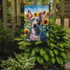 American Hairless Terrier in Sunflowers Garden Flag Mailbox Flag Decorative Yard Flag Banner Outside Patio Artwork Yard Flower Beds, Garden Size