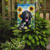 Flat-Coated Retriever in Sunflowers Garden Flag Mailbox Flag Decorative Yard Flag Banner Outside Patio Artwork Yard Flower Beds, Garden Size