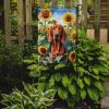 Redbone Coonhound in Sunflowers Garden Flag Mailbox Flag Decorative Yard Flag Banner Outside Patio Artwork Yard Flower Beds, Garden Size, Multicolor