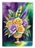 Flowers Mardi Gras Garden Flag Mailbox Flag Decorative Yard Flag Banner Outside Patio Artwork Yard Flower Beds, Garden Size, Multicolor