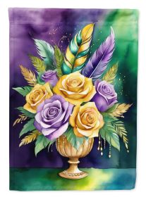 Flowers Mardi Gras Garden Flag Mailbox Flag Decorative Yard Flag Banner Outside Patio Artwork Yard Flower Beds, Garden Size, Multicolor