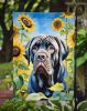 Neapolitan Mastiff in Sunflowers Garden Flag Mailbox Flag Decorative Yard Flag Banner Outside Patio Artwork Yard Flower Beds, Garden Size, Multicolor