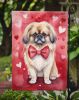 Pekingese My Valentine Garden Flag Mailbox Flag Decorative Yard Flag Banner Outside Patio Artwork Yard Flower Beds, Garden Size, Multicolor