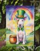 Bull Terrier St Patrick's Day Garden Flag Mailbox Flag Decorative Yard Flag Banner Outside Patio Artwork Yard Flower Beds, Garden Size, Multicolor