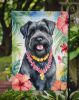 Bouvier des Flandres Luau Garden Flag Mailbox Flag Decorative Yard Flag Banner Outside Patio Artwork Yard Flower Beds, Garden Size, Multicolor