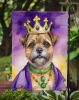 Border Terrier King of Mardi Gras Garden Flag Mailbox Flag Decorative Yard Flag Banner Outside Patio Artwork Yard Flower Beds, Garden Size, Multicolor