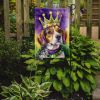 Beagle King of Mardi Gras Garden Flag Mailbox Flag Decorative Yard Flag Banner Outside Patio Artwork Yard Flower Beds, Garden Size, Multicolor