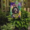 Portuguese Water Dog King of Mardi Gras Garden Flag Mailbox Flag Decorative Yard Flag Banner Outside Patio Artwork Yard Flower Beds, Garden Size