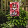 Sheltie My Valentine Garden Flag Mailbox Flag Decorative Yard Flag Banner Outside Patio Artwork Yard Flower Beds, Garden Size, Multicolor