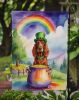 Irish Setter St Patrick's Day Garden Flag Mailbox Flag Decorative Yard Flag Banner Outside Patio Artwork Yard Flower Beds, Garden Size, Multicolor
