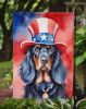 Gordon Setter Patriotic American Garden Flag Mailbox Flag Decorative Yard Flag Banner Outside Patio Artwork Yard Flower Beds, Garden Size, Multicolor
