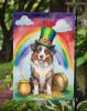 Australian Shepherd St Patrick's Day Garden Flag Mailbox Flag Decorative Yard Flag Banner Outside Patio Artwork Yard Flower Beds, Garden Size