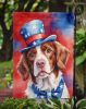 Brittany Spaniel Patriotic American Garden Flag Mailbox Flag Decorative Yard Flag Banner Outside Patio Artwork Yard Flower Beds, Garden Size