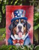 Greater Swiss Mountain Dog Patriotic American Garden Flag Mailbox Flag Decorative Yard Flag Banner Outside Patio Artwork Yard Flower Beds, Garden Size