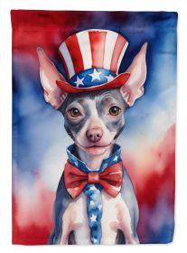 American Hairless Terrier Patriotic American Garden Flag Mailbox Flag Decorative Yard Flag Banner Outside Patio Artwork Yard Flower Beds, Garden Size