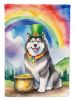 Alaskan Malamute St Patrick's Day Garden Flag Mailbox Flag Decorative Yard Flag Banner Outside Patio Artwork Yard Flower Beds, Garden Size, Multicolor