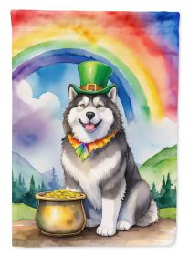 Alaskan Malamute St Patrick's Day Garden Flag Mailbox Flag Decorative Yard Flag Banner Outside Patio Artwork Yard Flower Beds, Garden Size, Multicolor