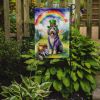 Bergamasco Sheepdog St Patrick's Day Garden Flag Mailbox Flag Decorative Yard Flag Banner Outside Patio Artwork Yard Flower Beds, Garden Size