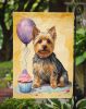 Silky Terrier Happy Birthday Garden Flag Mailbox Flag Decorative Yard Flag Banner Outside Patio Artwork Yard Flower Beds, Garden Size, Multicolor