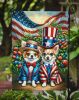 All American Chihuahua Garden Flag Mailbox Flag Decorative Yard Flag Banner Outside Patio Artwork Yard Flower Beds, Garden Size, Multicolor