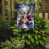 Chow Chow and Santa Claus Garden Flag Mailbox Flag Decorative Yard Flag Banner Outside Patio Artwork Yard Flower Beds, Garden Size, Multicolor