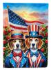 All American Beagle Garden Flag Mailbox Flag Decorative Yard Flag Banner Outside Patio Artwork Yard Flower Beds, Garden Size, Multicolor